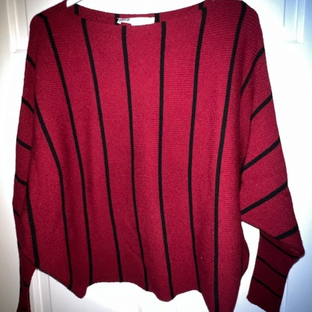 Darling Burgundy & Black Sweater